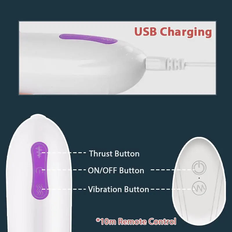 Cal-8 Thrusting Rotating Vibrating Multi-angle Heating Remote Control Sex Machine Sweetstoy