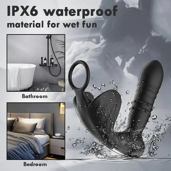 9 Thrusting & Vibrating Modes Anal Sex Toy with Beaded Stimulation Sweetstoy