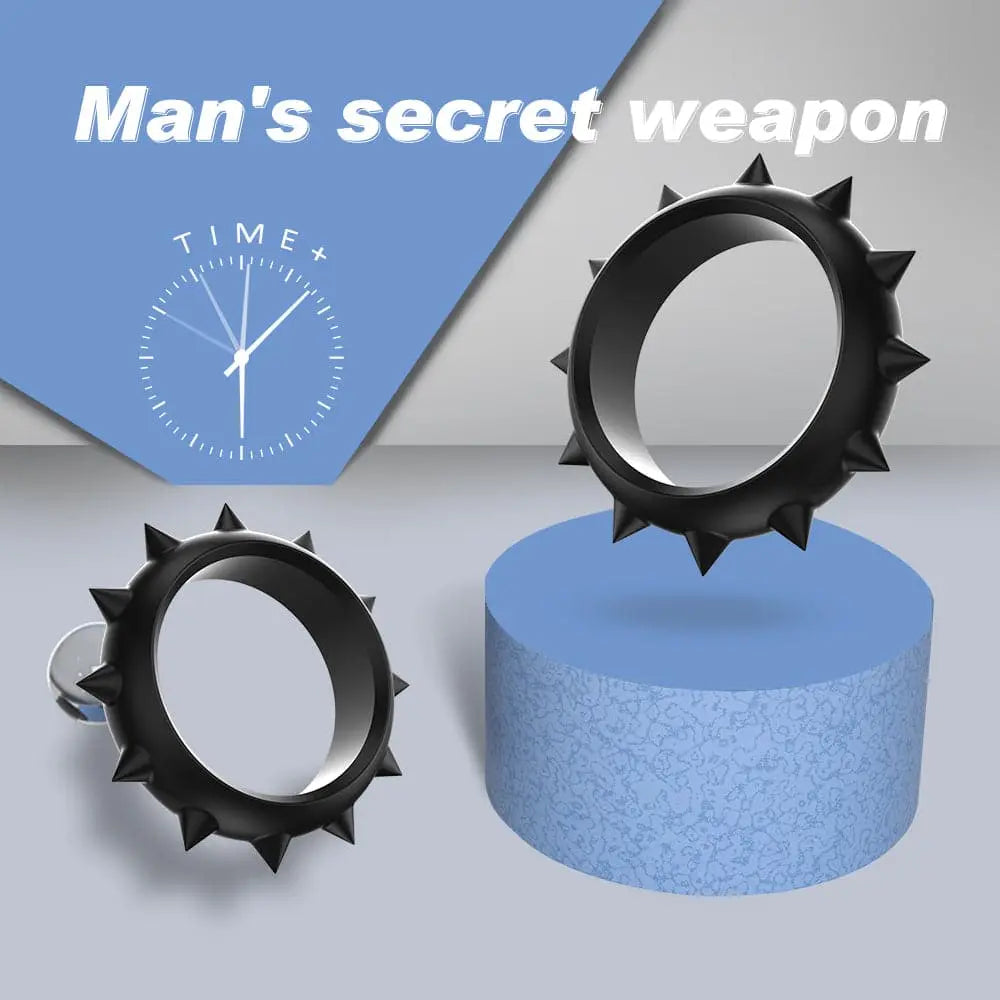 Black gear-shaped high-stretch penis ring Sweetstoy