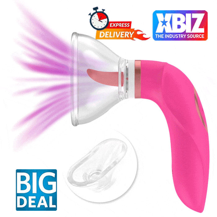 Pink Lady Clitoral Sucking Vibrator Sex Toys with 8 Sucking and 5 Licking Vibrator Sweetstoy