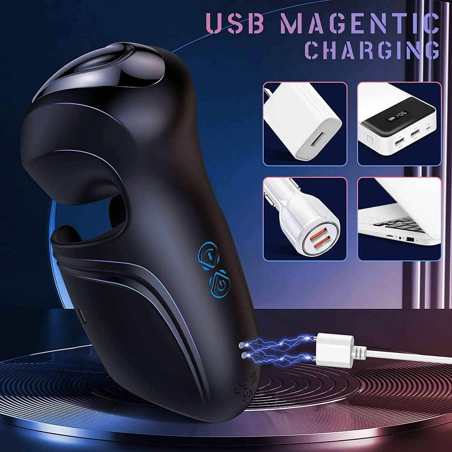 10 kinds of vibration pat mode penis glans trainer male masturbator Sweetstoy
