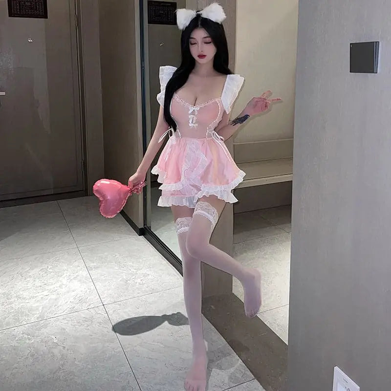Pink and delicate maid set Sweetstoy
