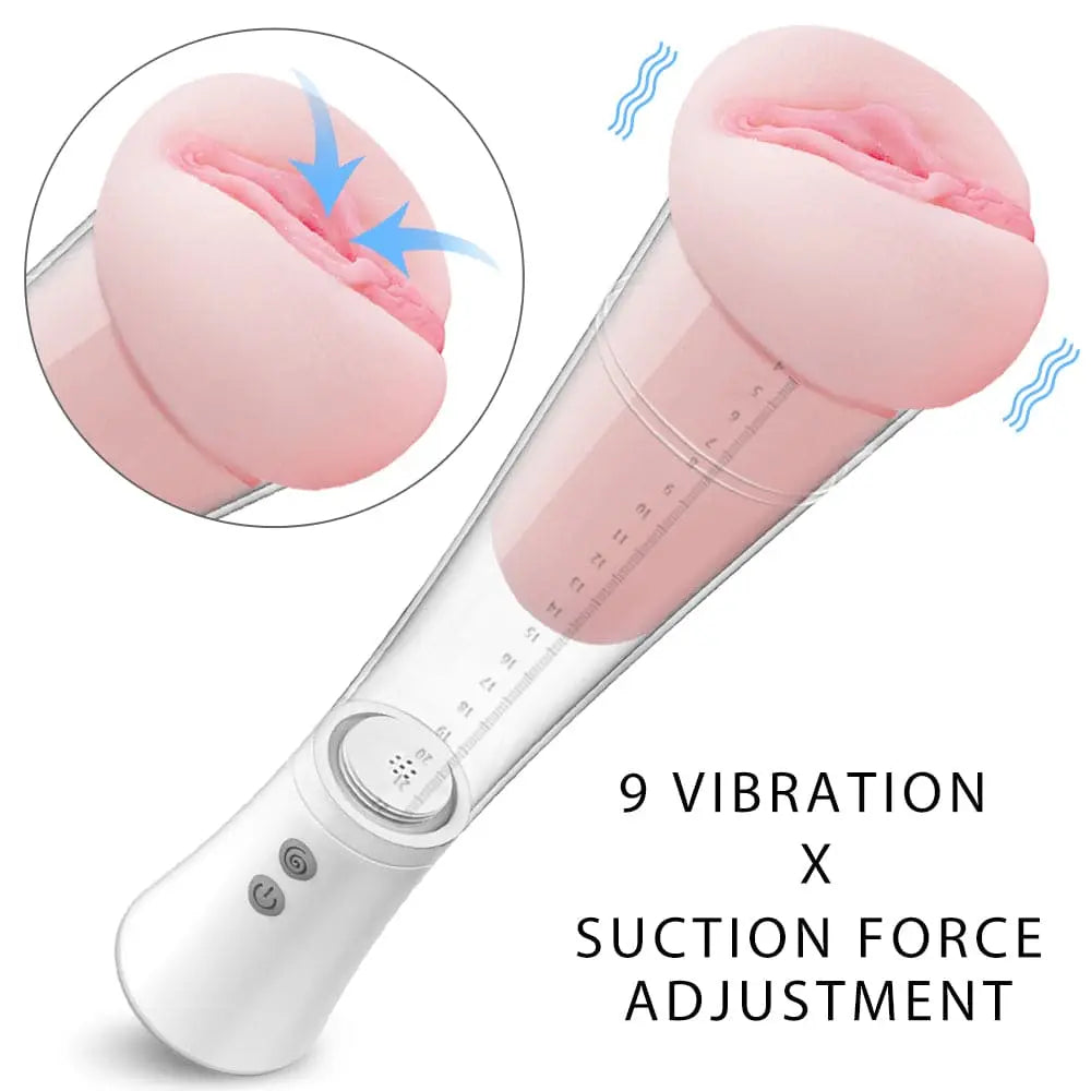 9 vibrating real vagina inverted penis pump Sweetstoy