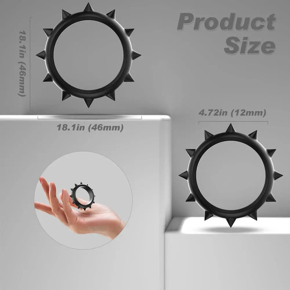 Black gear-shaped high-stretch penis ring Sweetstoy