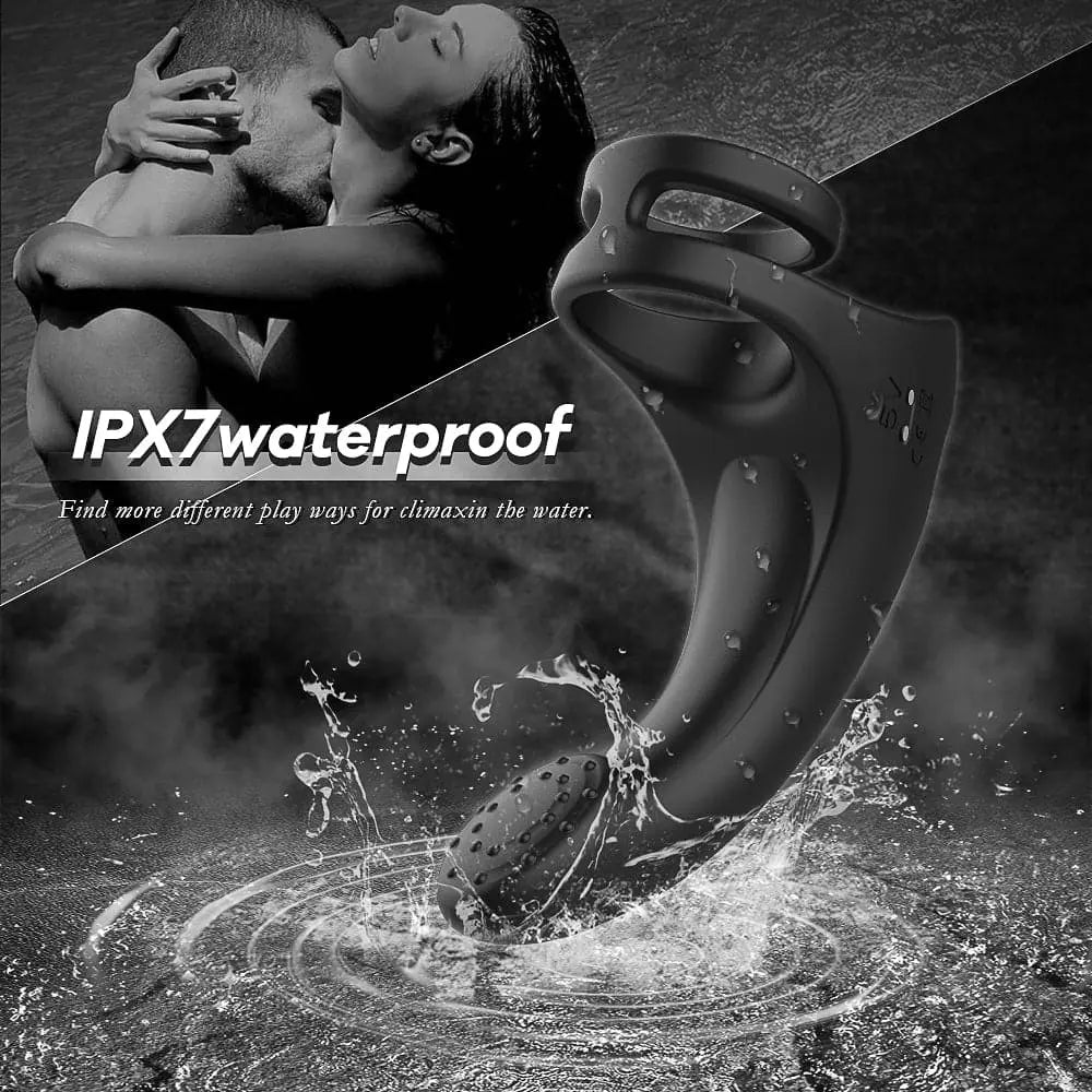 9 vibration modes multifunctional double ring penis ring Sweetstoy