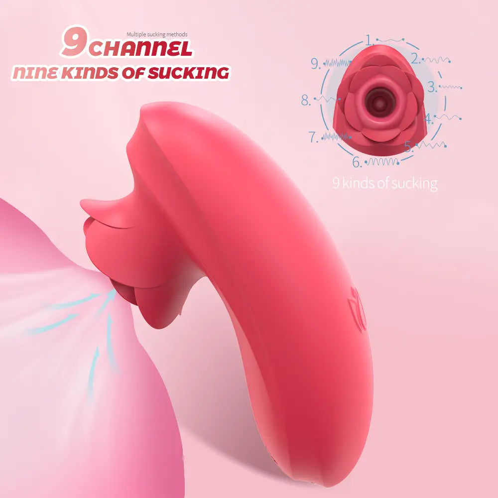 9 Modes Sucking Magnetic Rechargeable Waterproof Silicone Massager Sweetstoy