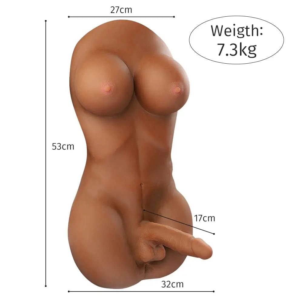 16.09lb 17cm adjustable penis Simulation of huge breasts front and back can be inserted Sweetstoy