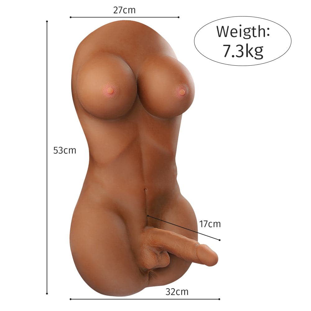 16.09lb 17cm adjustable penis Simulation of huge breasts front and back can be inserted