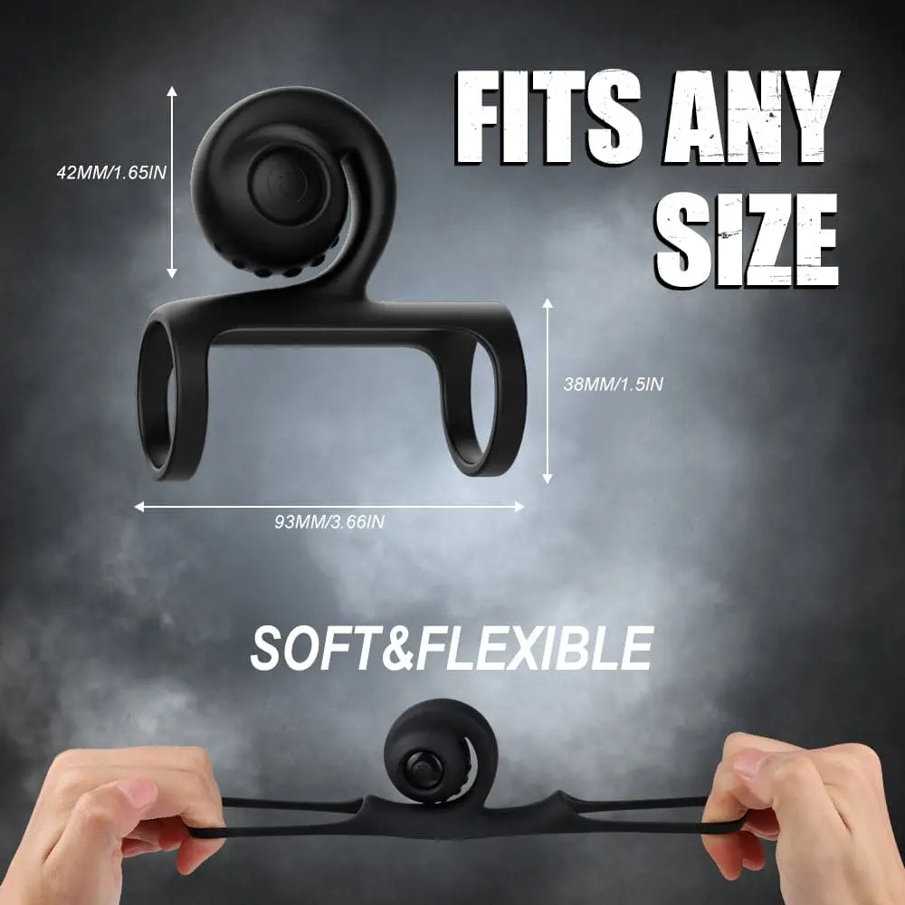 2 in 1 vibration high elasticity double ring penis ring Sweetstoy