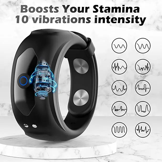 Masako - Rechargeable Watch Design Vibrate Penis Ring None