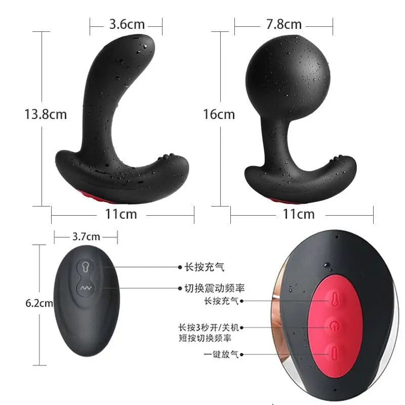 Anal expansion prostate massager remote control inflatable anal plug Sweetstoy