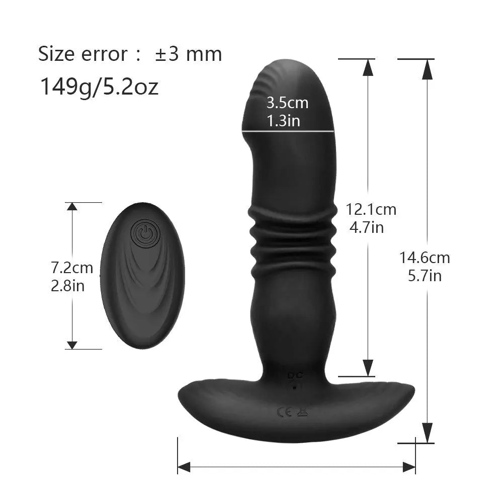 IPHISI 6Telescopic Modes 12 Telescopic Vibrations Anal plug with Remote Controller joysides