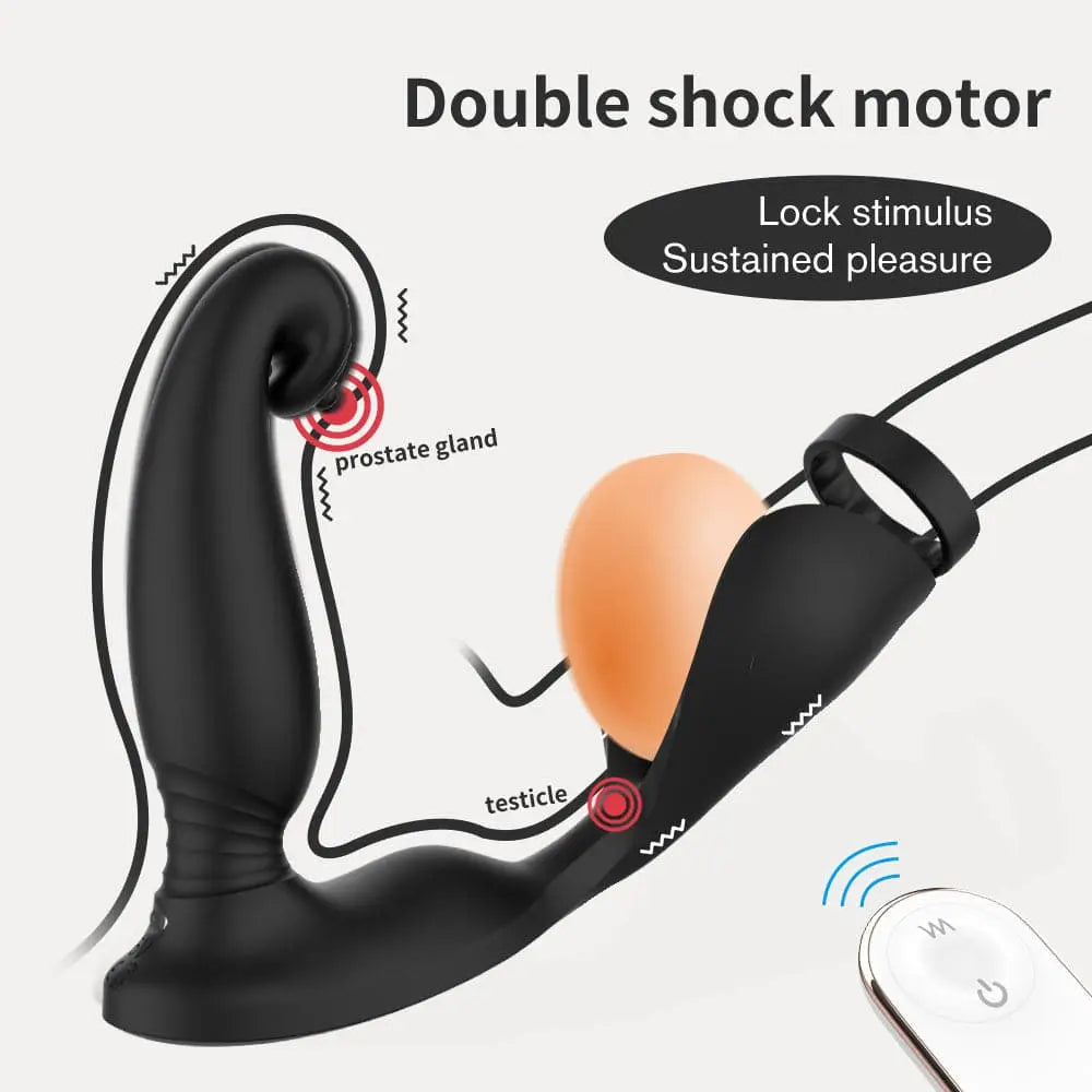 2-in-1 Waterproof Male Prostate Massager - Vibrating Sweetstoy