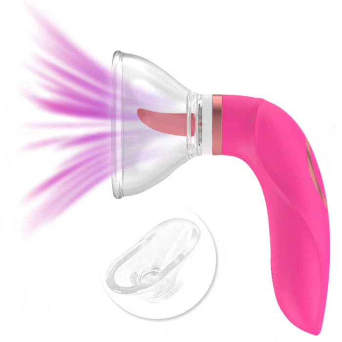 Pink Lady Clitoral Sucking Vibrator Sex Toys with 8 Sucking and 5 Licking Vibrator Sweetstoy