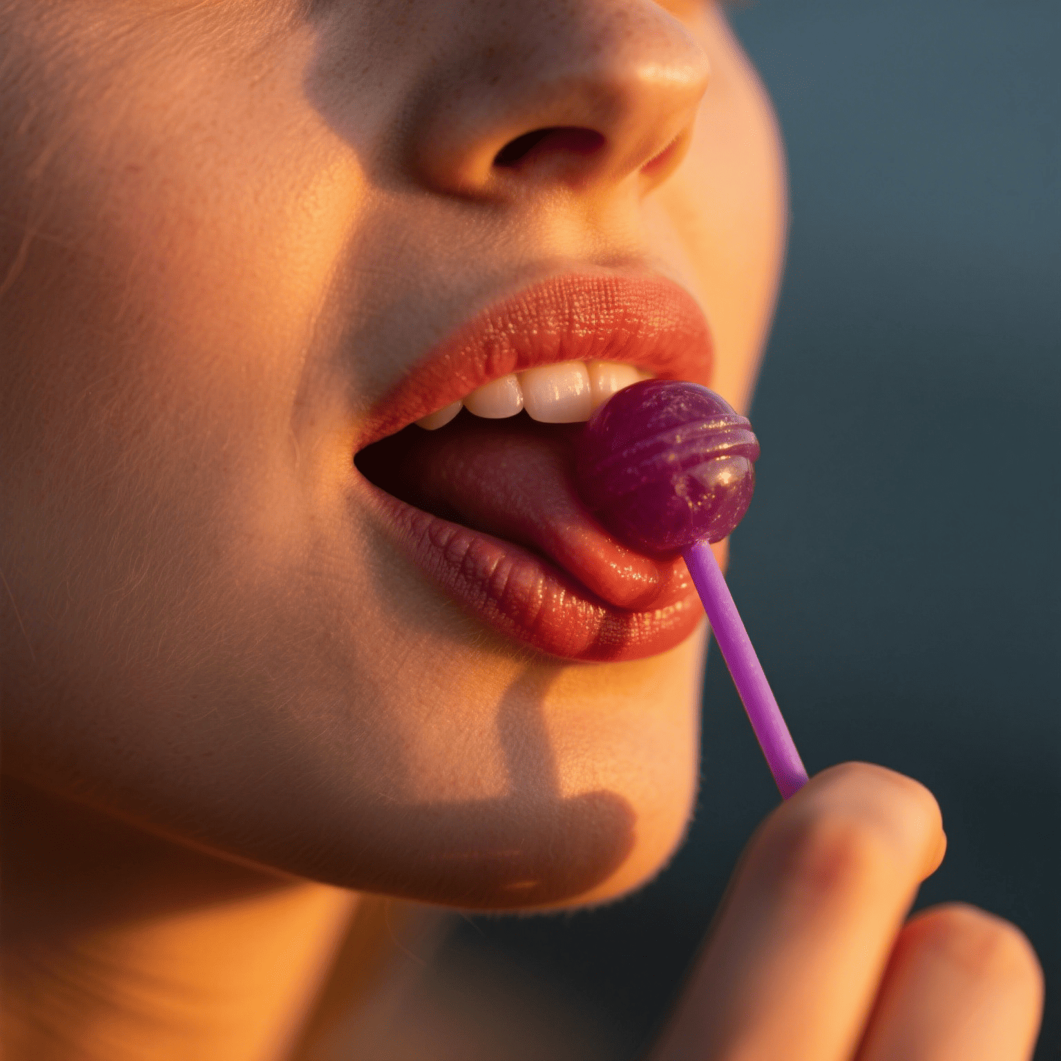 Person holding a purple ice pop for an oral-anal health and hygiene guide