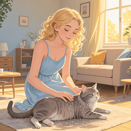 Illustration of a woman relaxing in a sunlit room