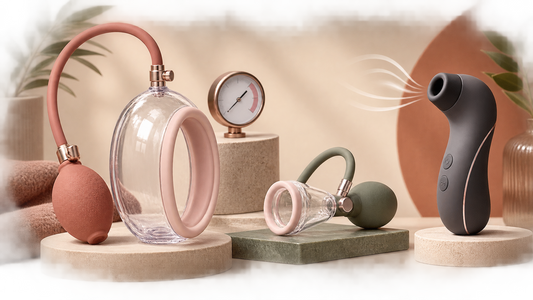 Abstract comparison of broad vulva pump, targeted pump and air-pulse massager formats