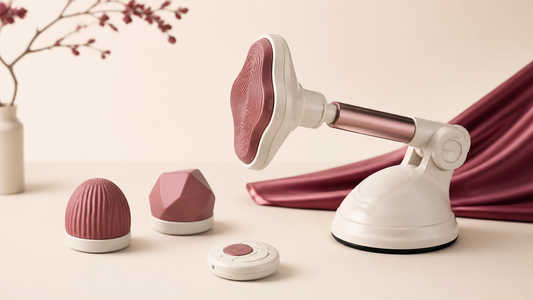 Compact sex machine setup in a private bedroom