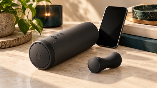 Generic connected-device still life; editorial illustration, not a Kiiroo or Sweetstoy model