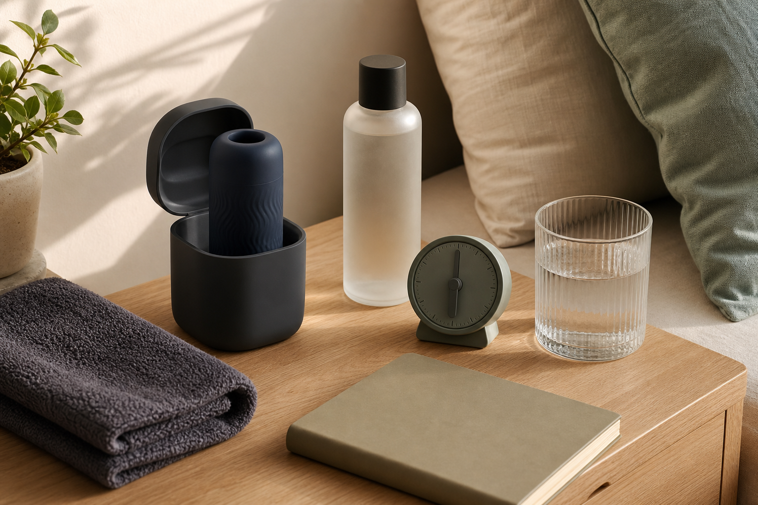 Discreet self-care setup for a male masturbation techniques guide