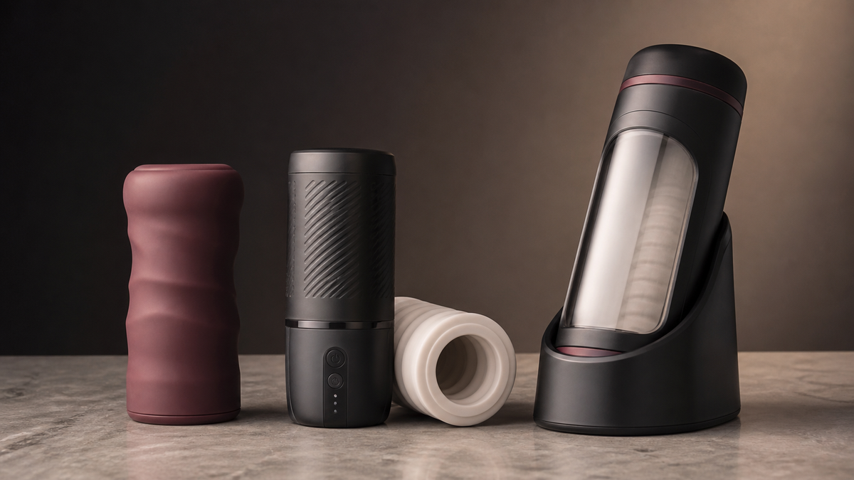 Manual sleeve, powered stroker and hands-free automatic stroker formats