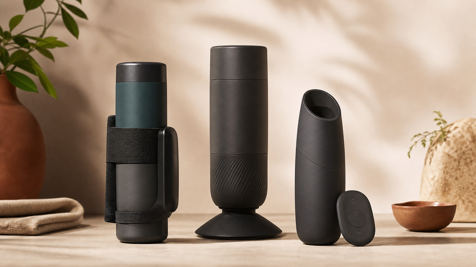 Three discreet hands-free stroker formats in a neutral product comparison