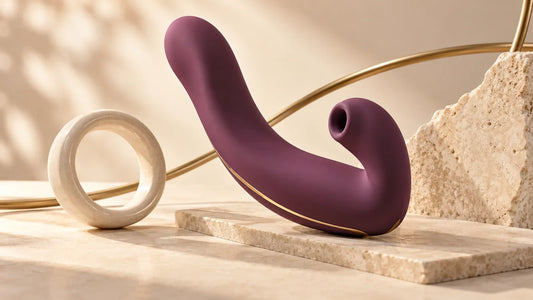 Generic dual-function wellness-device illustration; not a Womanizer product photograph