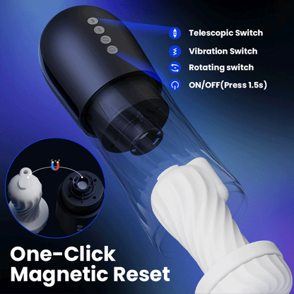Storm Vortex Rotating Male Stroker with Thrusting Motion, Heating and Precision Vibration