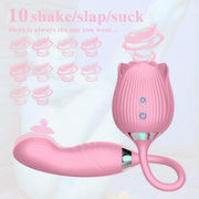 Rose X2 Air Pulse & Flutter Motion Vibrator – 10 Modes