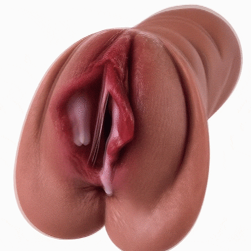 Sweetstoy - Brown 2-in-1 Holes Realistically Textured Vagina and Tight Anus Pocket Pussy