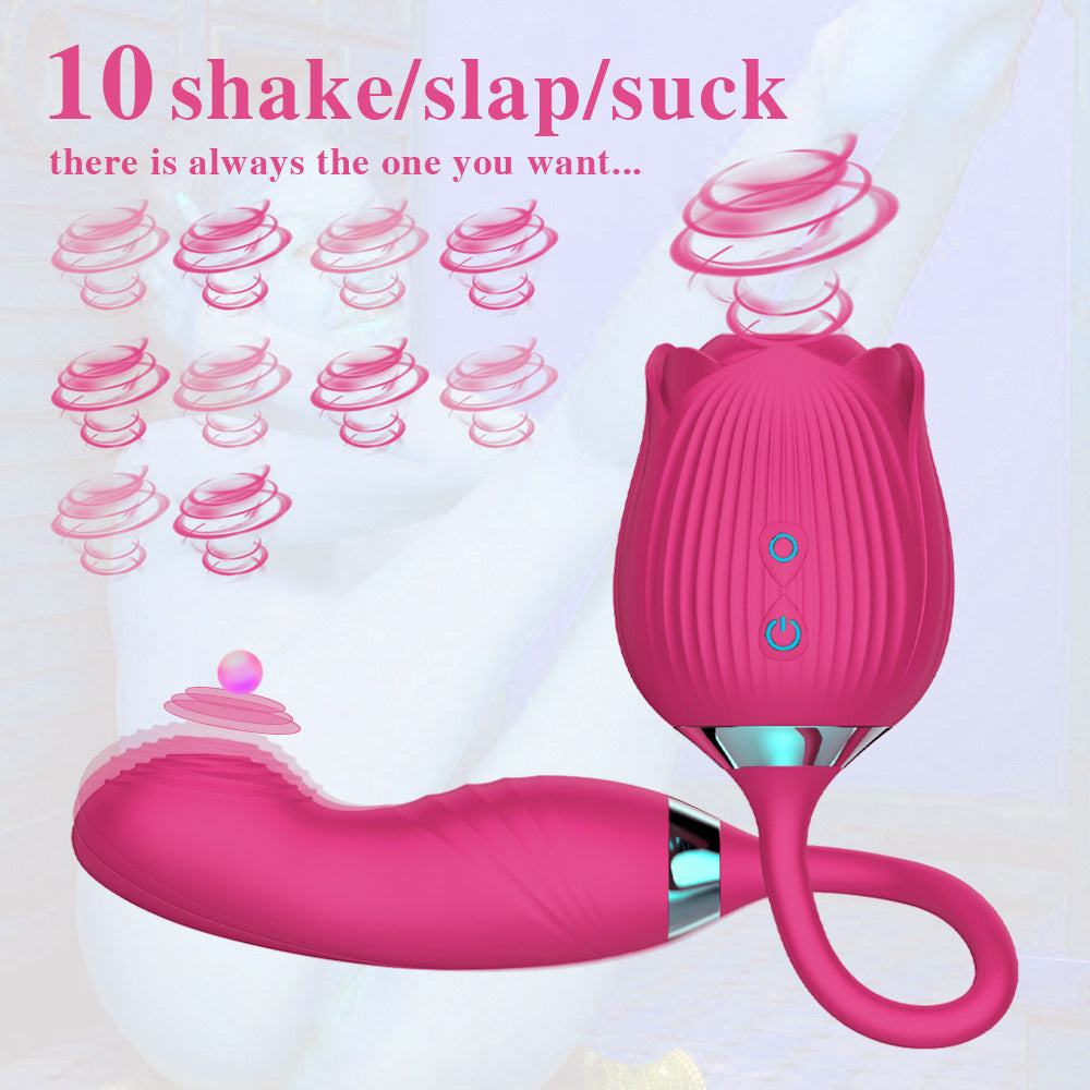 Rose X2 Air Pulse & Flutter Motion Vibrator – 10 Modes