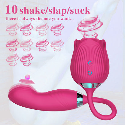 Rose X2 Air Pulse & Flutter Motion Vibrator – 10 Modes