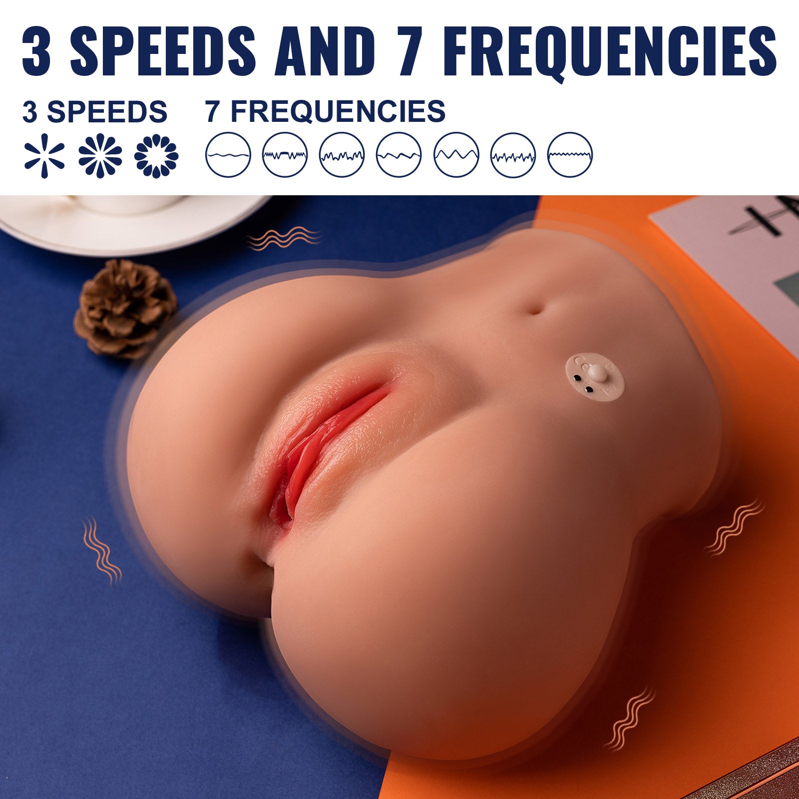 4.63lb realistic fat butt electric 3 speed & 7 frequencies