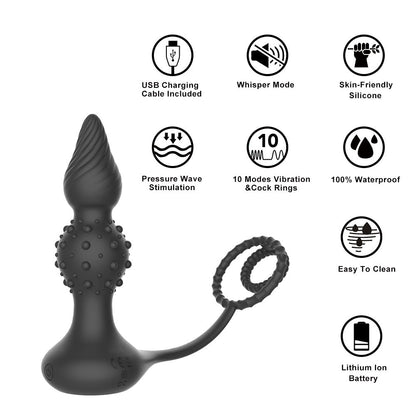 Titan D7 Remote Control Prostate Massager with Vibration & Thrusting Motion