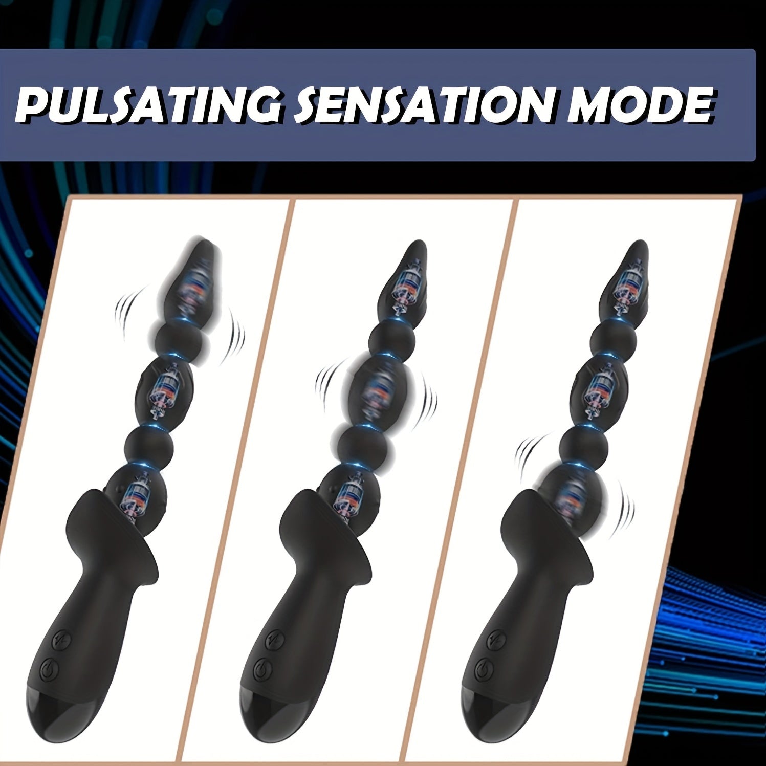 10 Vibrating Modes Rechargeable  Anal Beads Medical Silicone Anal Vibrator