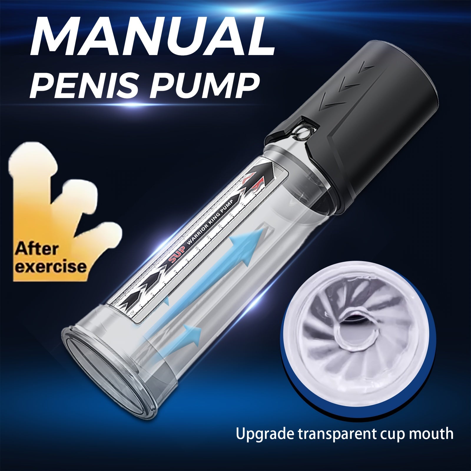 Male Penis Pump Penis Manual Negative Pressure Vacuum Erection Aid