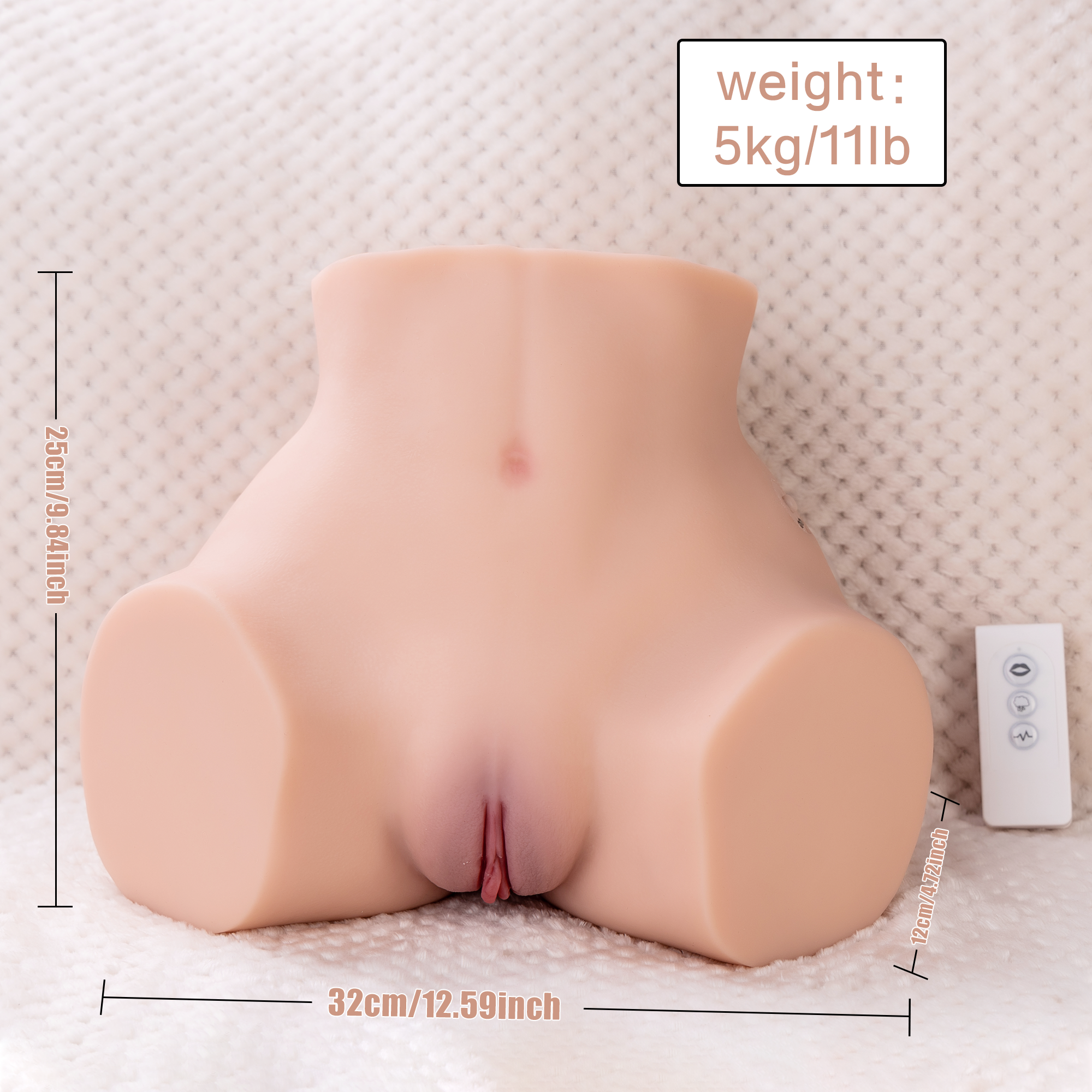 11lb Realistic Butt 3D Suck Vibrating Ass