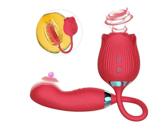 Rose X2 Air Pulse & Flutter Motion Vibrator – 10 Modes