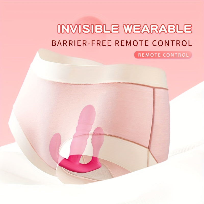 3 Retractable Wearable Vibrator for Vaginal And Anal Penetration And Clitoral Stimulation