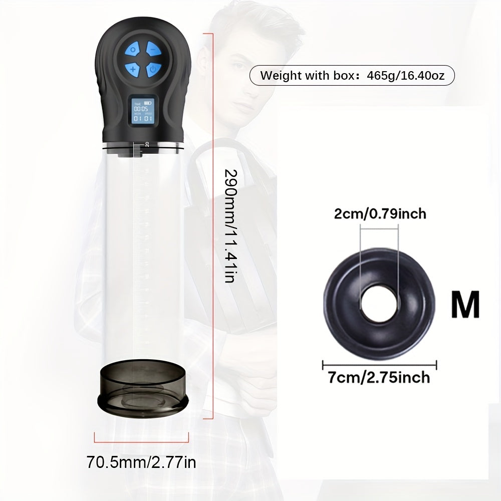 LCD Spa Cup Penis Pump Male Masturbator With 6 Suction Intensities And Suction Modes
