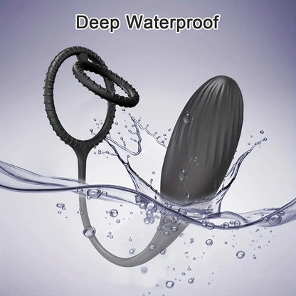 3-in-1 Prostate Massager With Double Penis Rings, 10 Vibration Modes Wireless Remote Control Anal Plug Sweetstoy