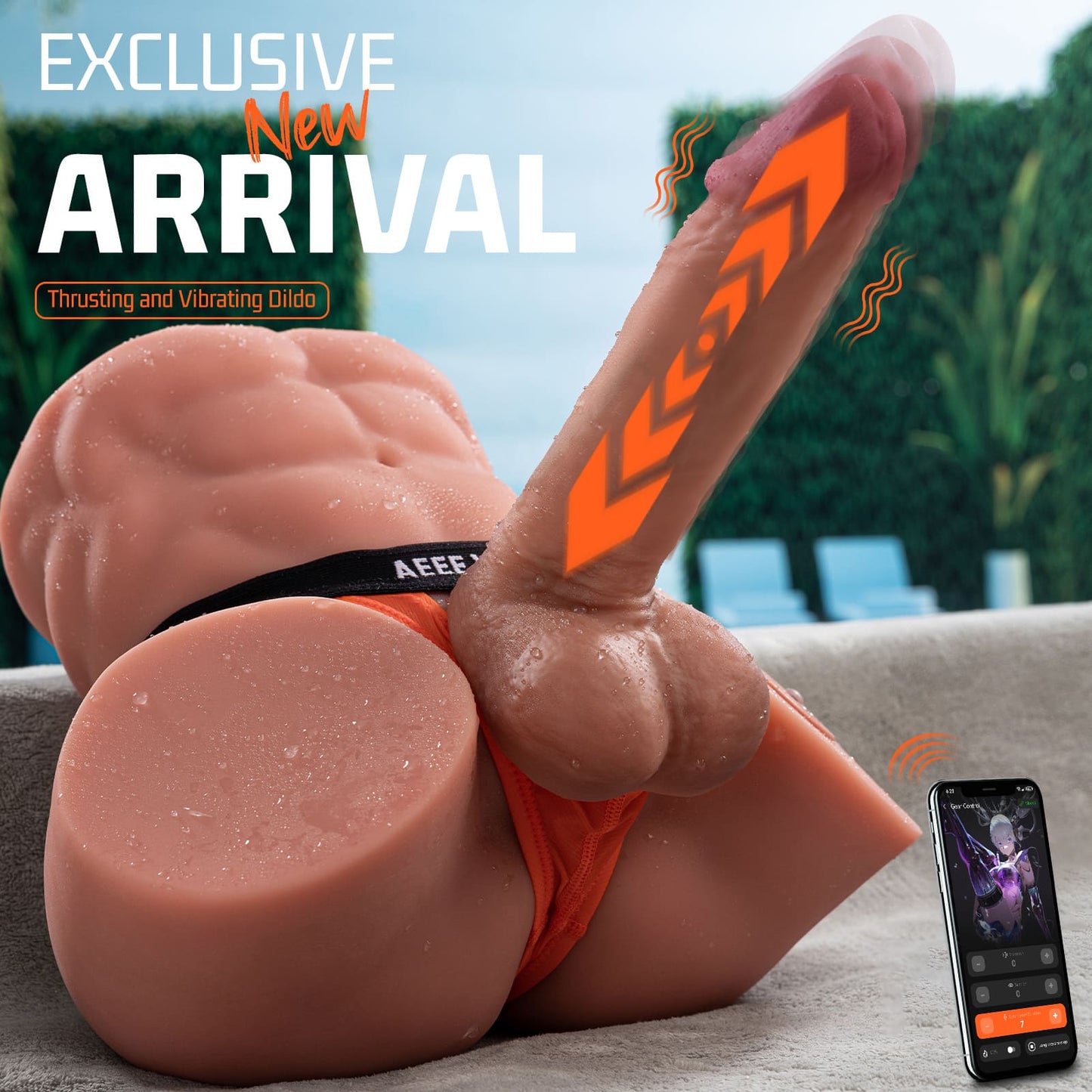 Electric Male Torso Doll – TPE Butt Model with 7.48" Dildo