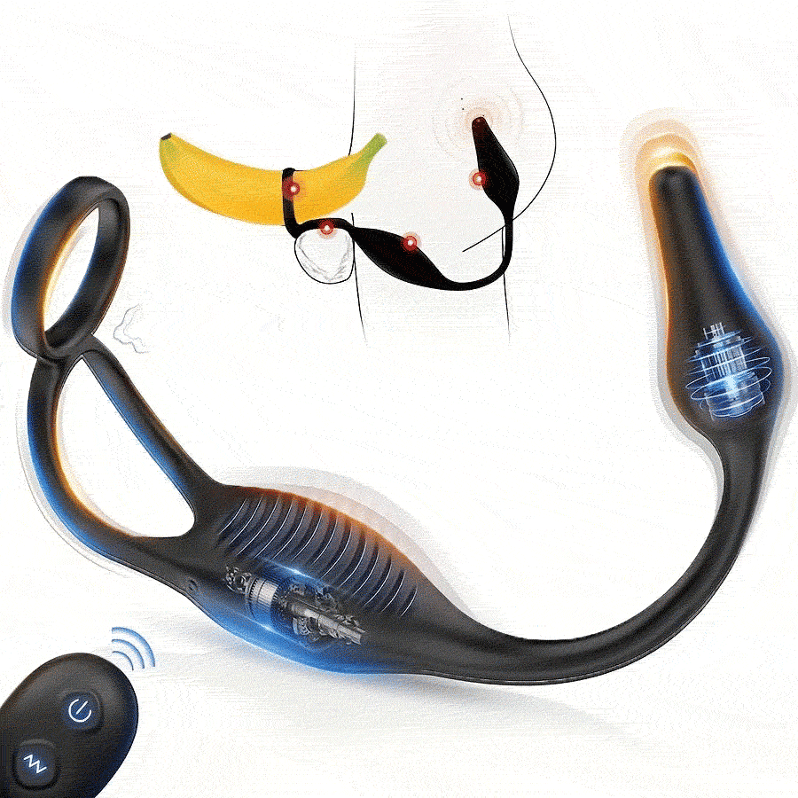 Penis Ring & Prostate Plug with Remote Vibration