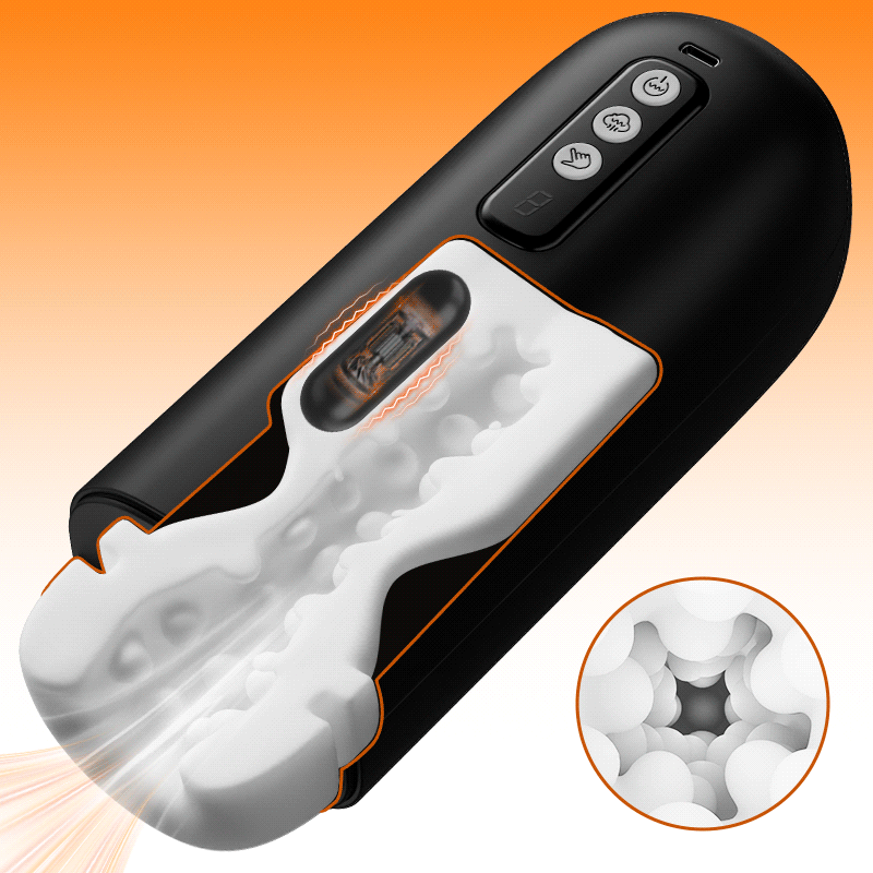 Automatic Male Masturbator with 8 Vibration & 8 Suction Modes and 3D Realistic Sleeve