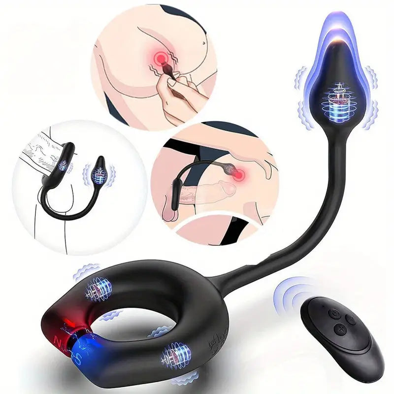 Cock Ring Butt Plug Male Prostate Massager Toys For Men