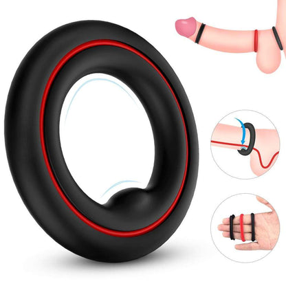 Luna Silicone Cock Ring Set – 3-in-1 Adjustable 1.5 Inch Flexible Ring System
