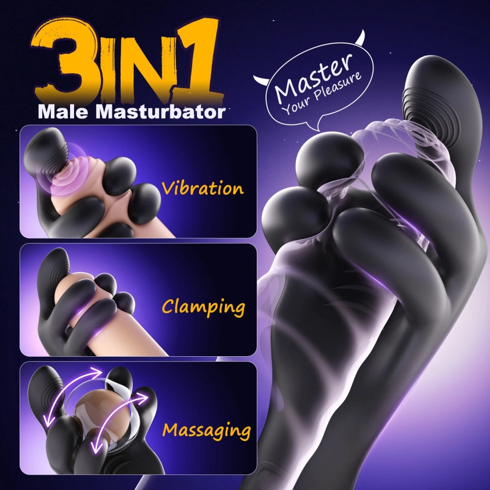 App-Controlled Male Stroker with Automatic Thrusting and Precision Vibration