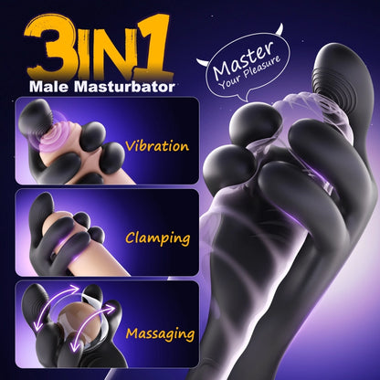 App-Controlled Male Stroker with Automatic Thrusting and Precision Vibration