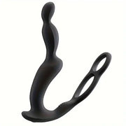 ST-PM-DR01 black dual-ring prostate vibrator, product view