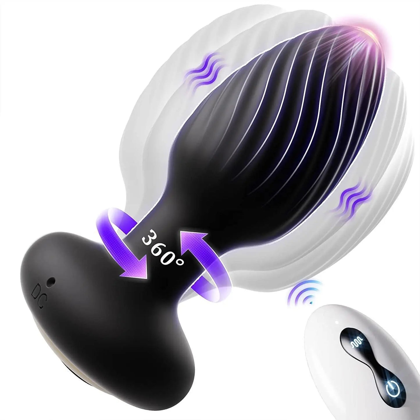 Anal Vibrator Prostate Massager, Vibrating Anal Butt Plug, Rechargeable Waterproof Sweetstoy
